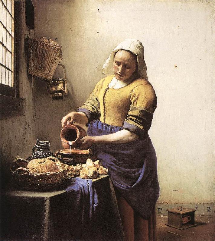 Jan Vermeer The Milkmaid oil painting image